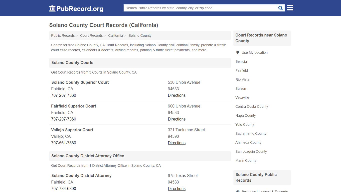 Free Solano County Court Records (California Court Records)