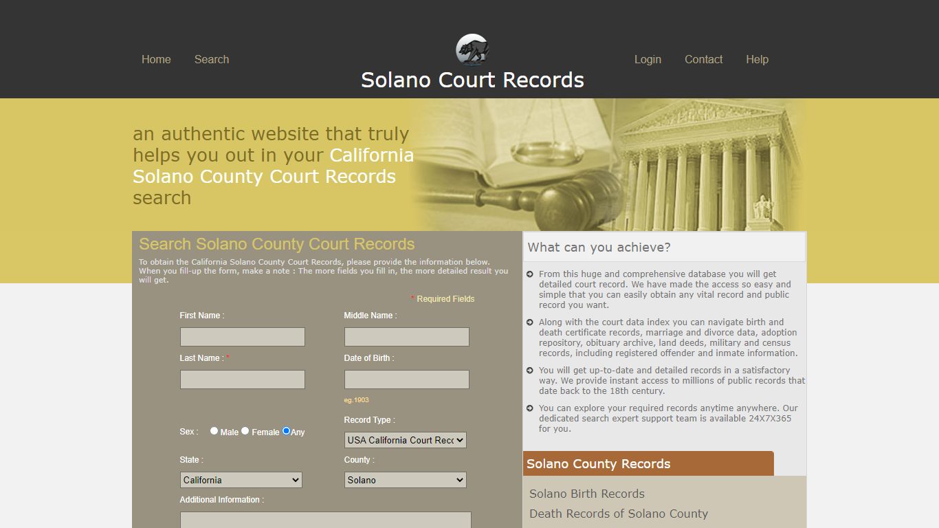 Solano County Court Records. Public Records, California State